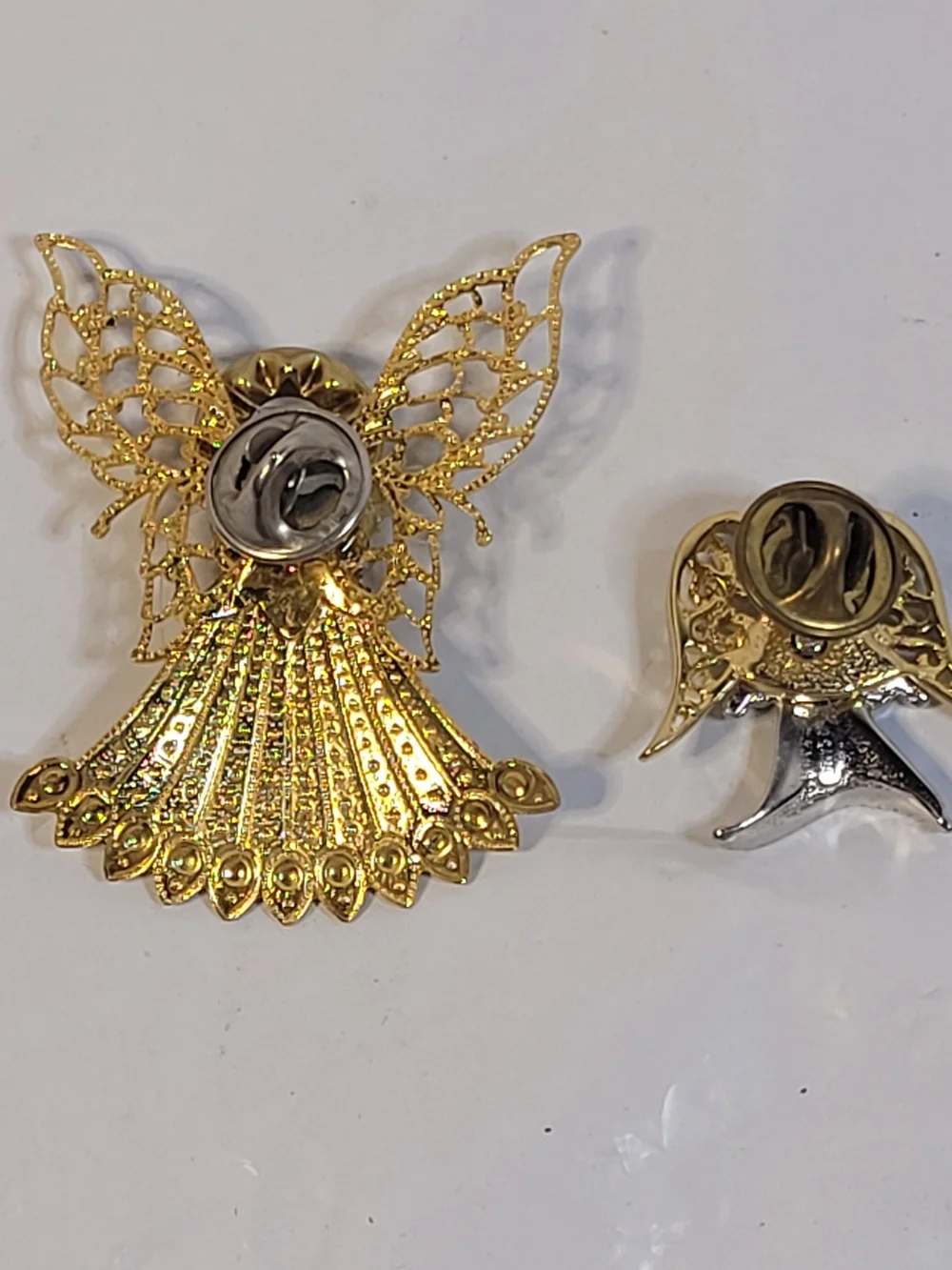 Lot Of 5 Vintage Brooches Bow Angel (C11)